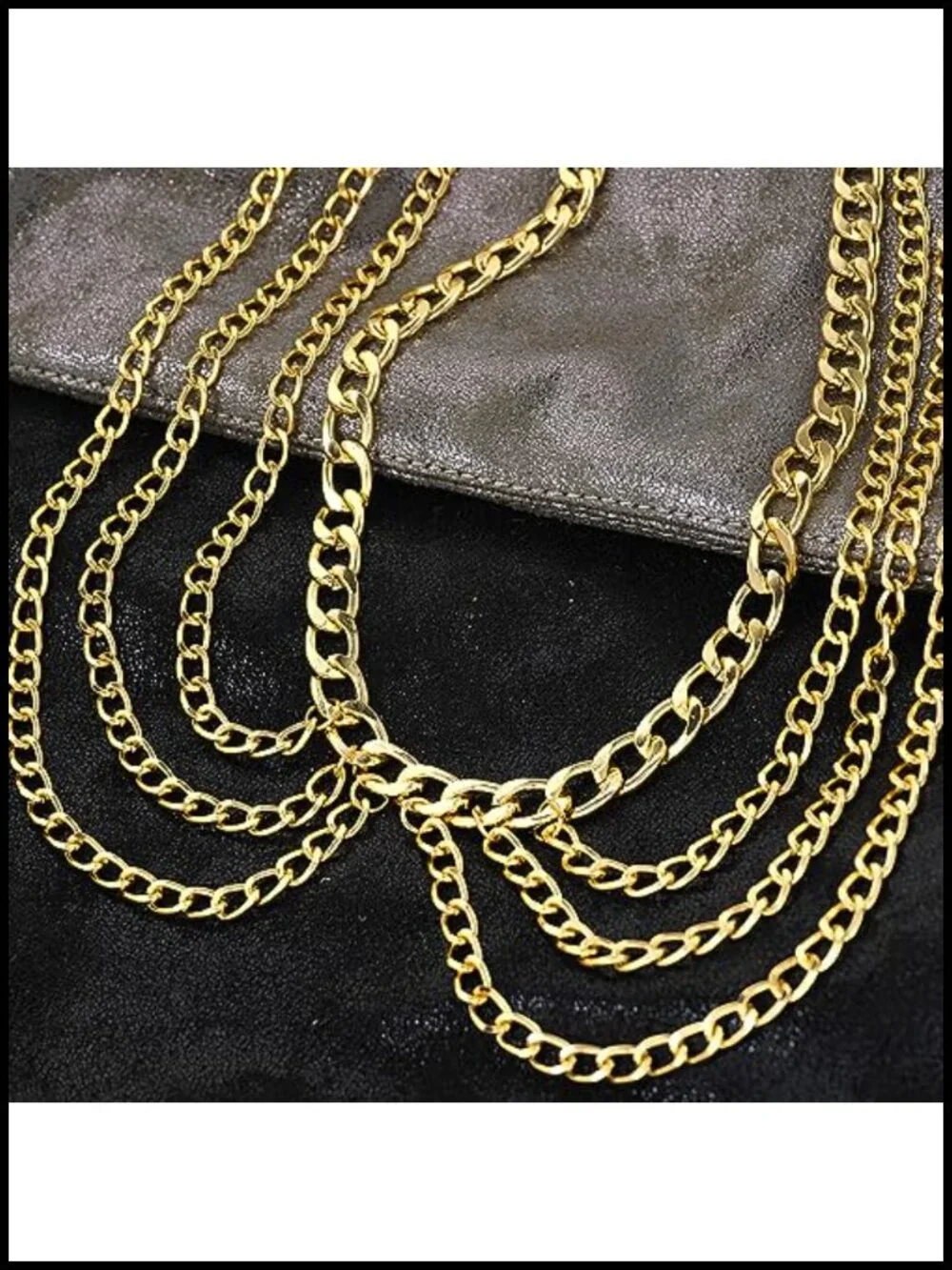 Adjustable Multi-Layer Waist Chain Belt with Tassel Dangles